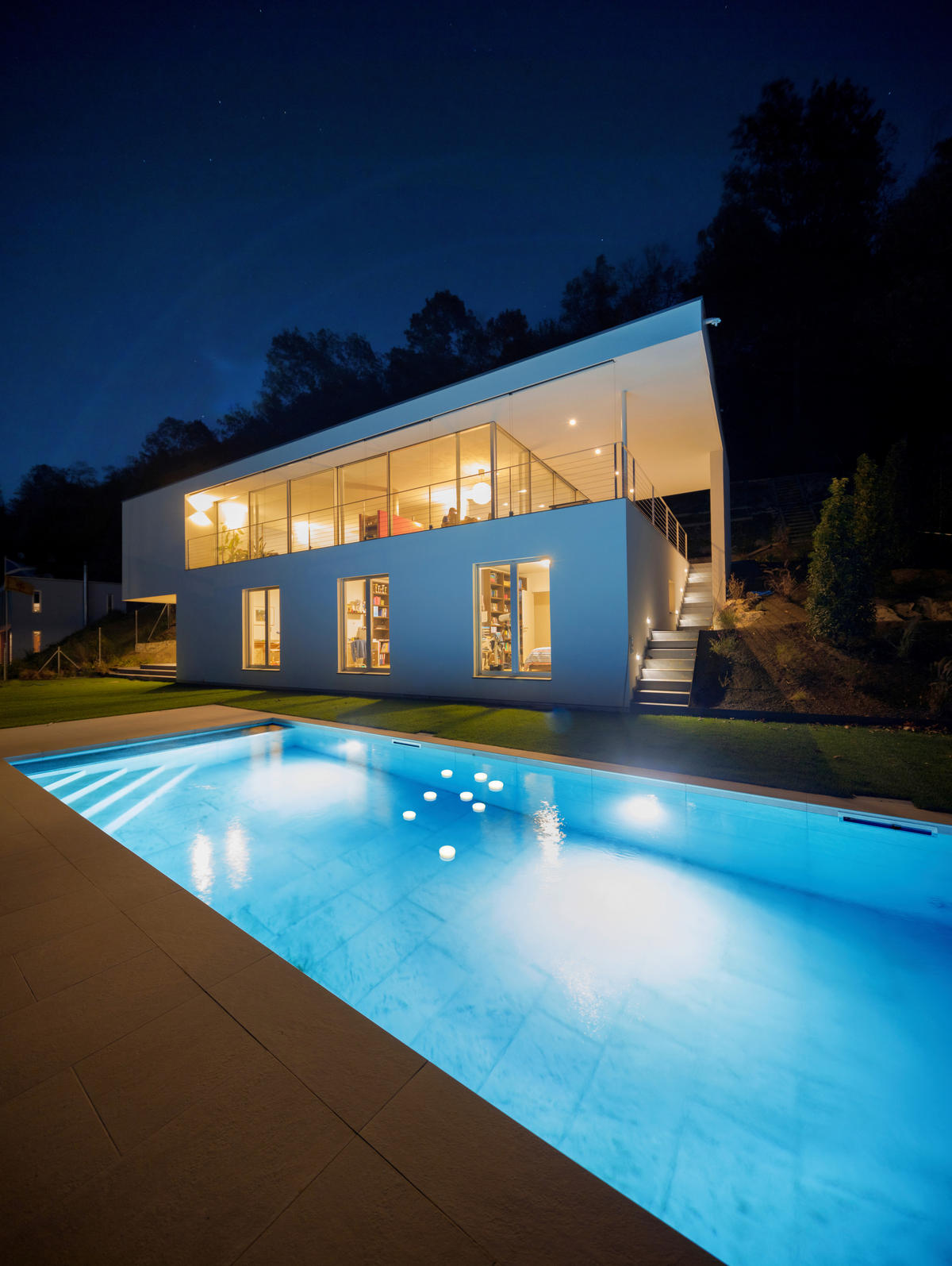 LED-AUßENLEUCHTE Papaya 12/3.5 cm   - Transparent/Weiß, Basics, Kunststoff (12/3.5cm) - Newgarden