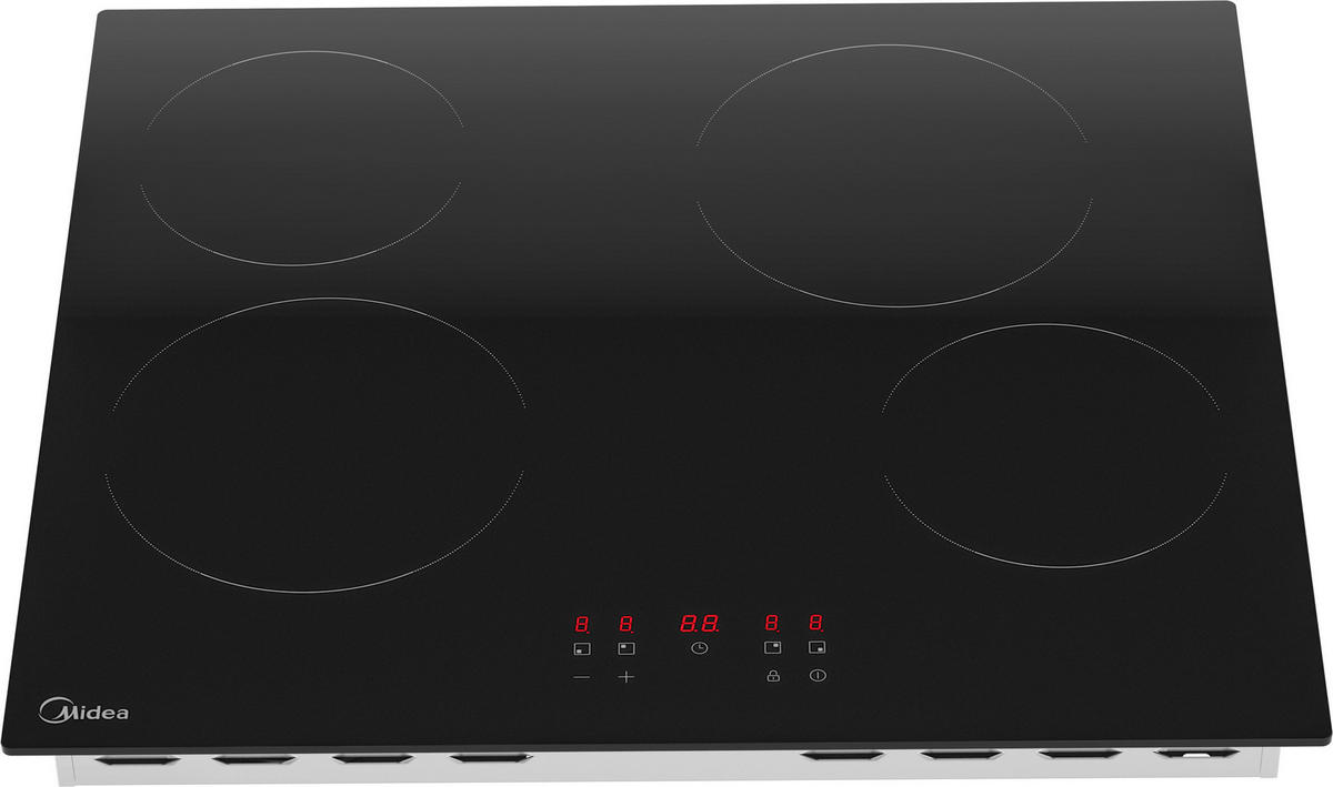 ELEKTROGERÄTESET PowerSet1  - Edelstahlfarben/Schwarz, Basics, Glas/Metall - Midea