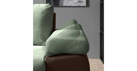 ECKSOFA in Flachgewebe Braun, Olivgrün 175/271 cm - Braun/Olivgrün, Design, Kunststoff/Textil (175/271cm) - Xora