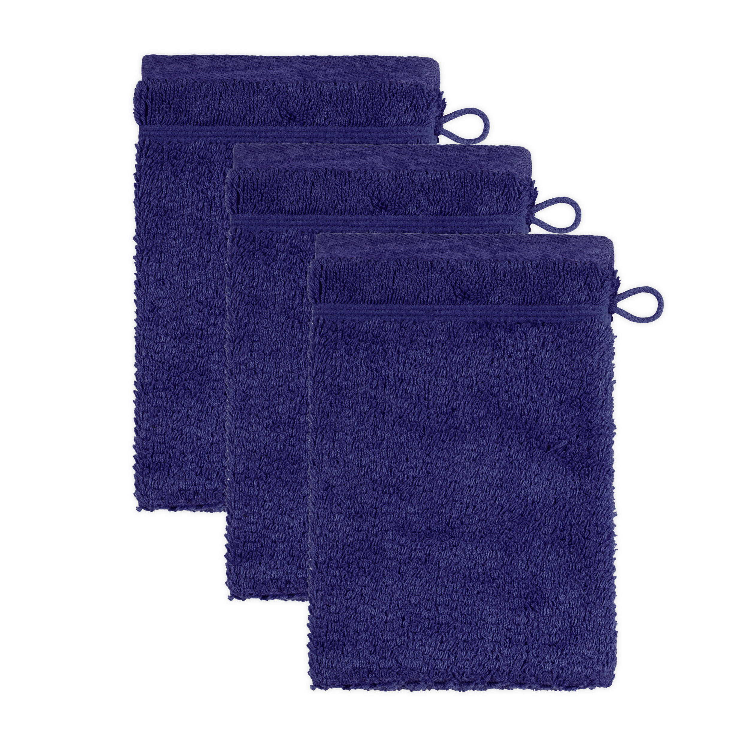 WASCHHANDSCHUHSET FROTTANA PEARL Dunkelblau 3-teilig  - Dunkelblau, Basics, Textil (15/20cm) - Moeve