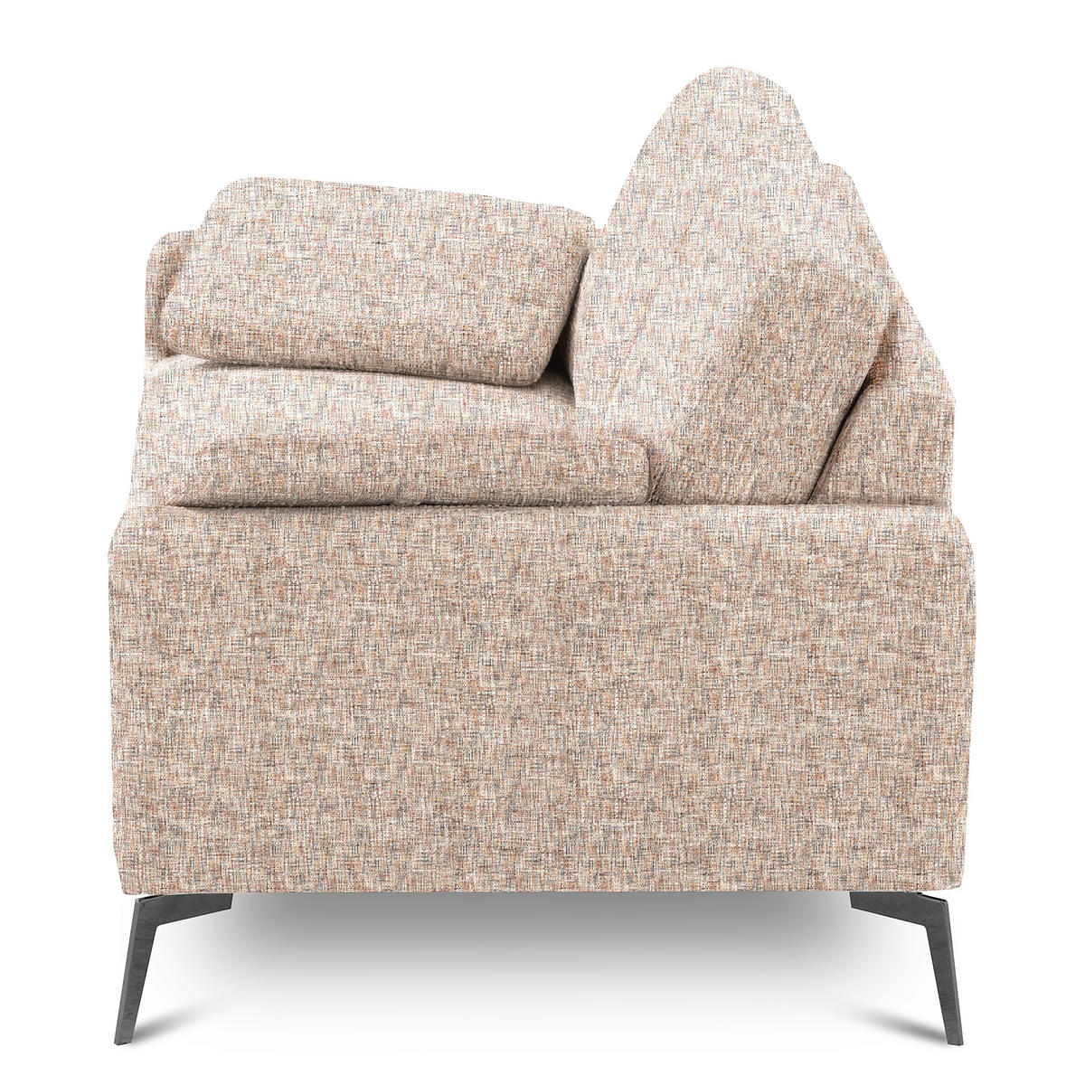 3-SITZER-SOFA Webstoff Blau, Gelb, Rot, Weiss  - Blau/Weiss, Design, Textil/Metall (187/85/92cm) - Livetastic