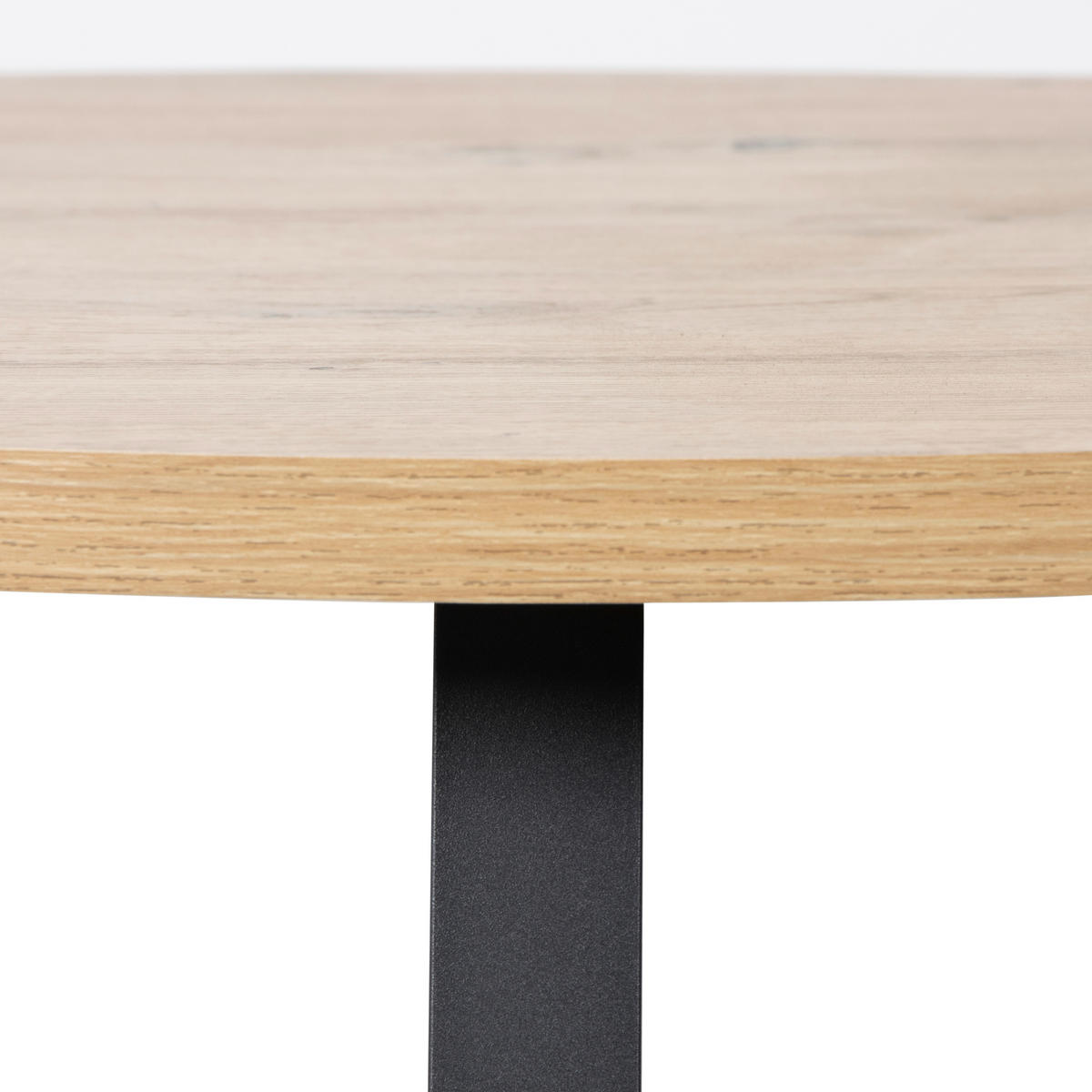 KONFERENČNÍ STOLEK, černá, dub artisan, kov, kompozitní dřevo, 80/80/42 cm - černá/dub artisan, Design, kov/kompozitní dřevo (80/80/42cm) - Boxxx