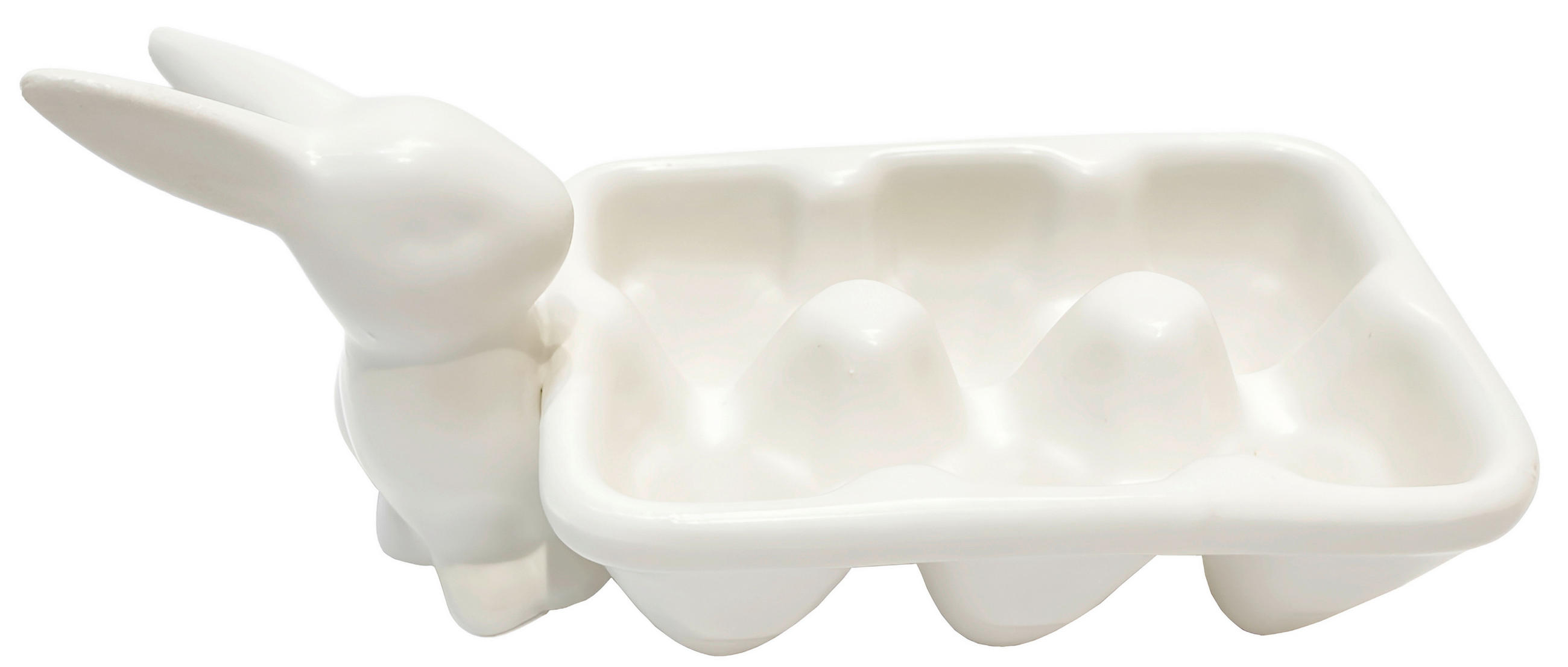 EIERBECHER Keramik  - Weiß, LIFESTYLE, Keramik (19,3/10/10,5cm)