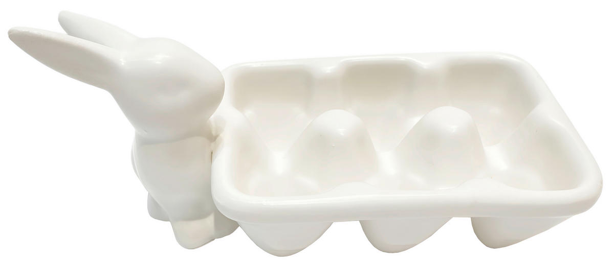 EIERBECHER Keramik  - Weiß, LIFESTYLE, Keramik (19,3/10/10,5cm)