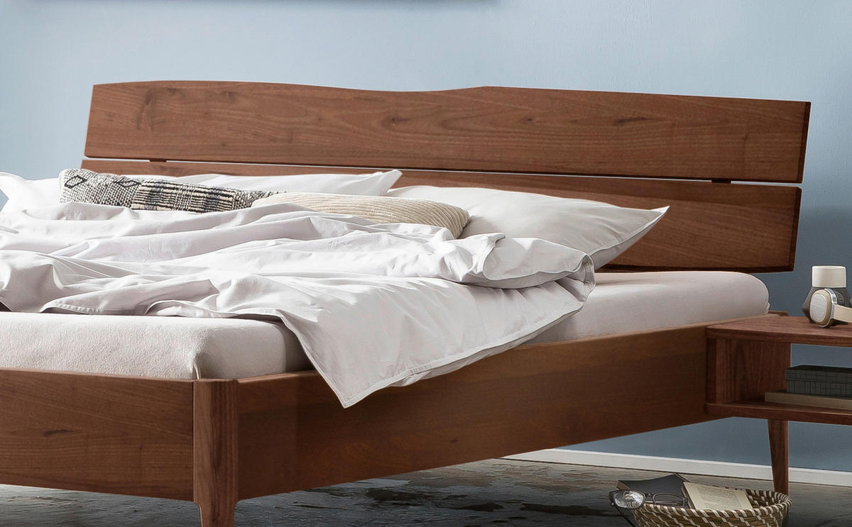 BETT 180/200 cm  in Nussbaumfarben  - Nussbaumfarben, Design, Holz (180/200cm) - Hasena