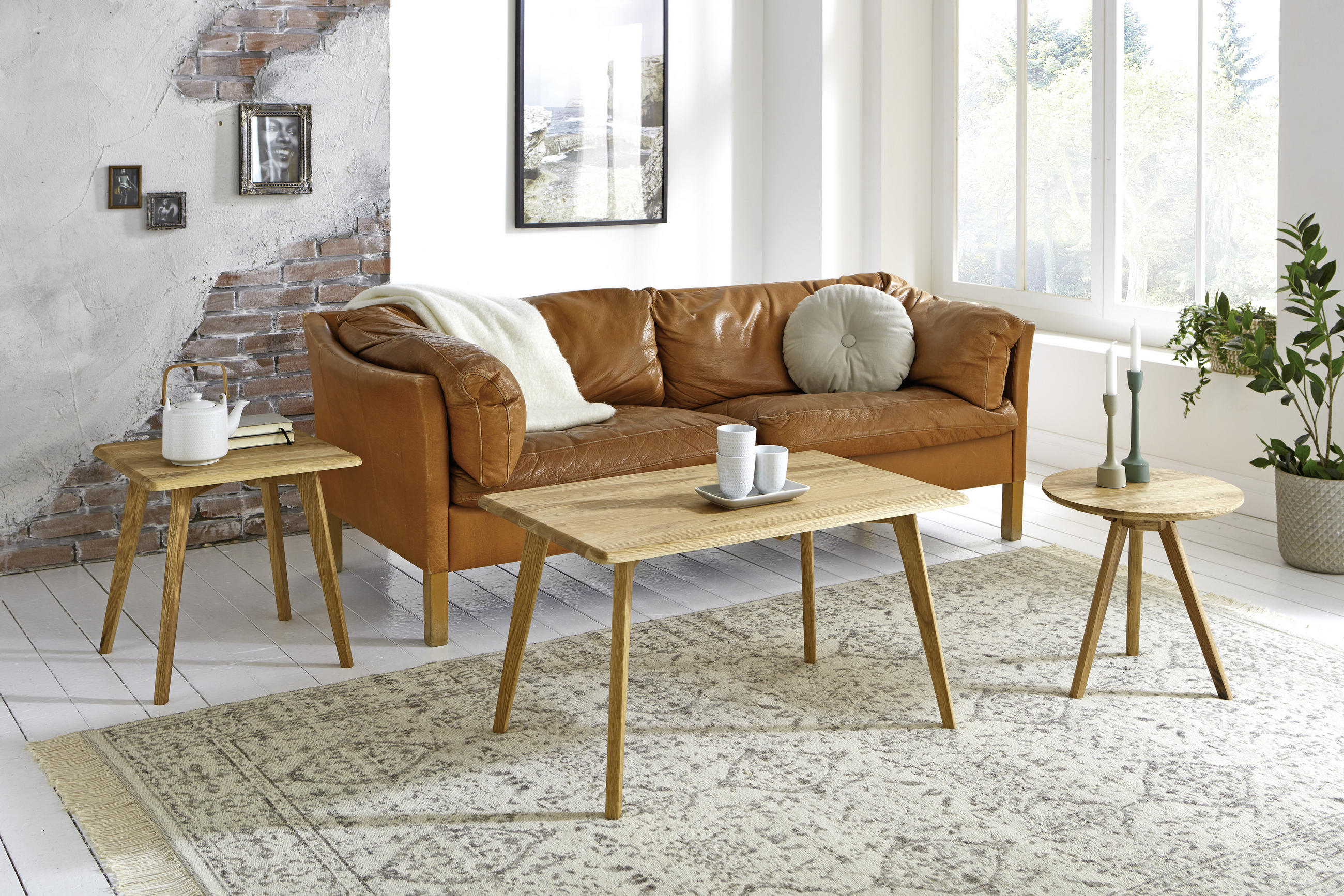 Thumbnail - Beistelltisch, Eiche, Holz, Eiche, massiv, 45x45x45 cm, Wohnzimmer, Wohnzimmertische, Beistelltische