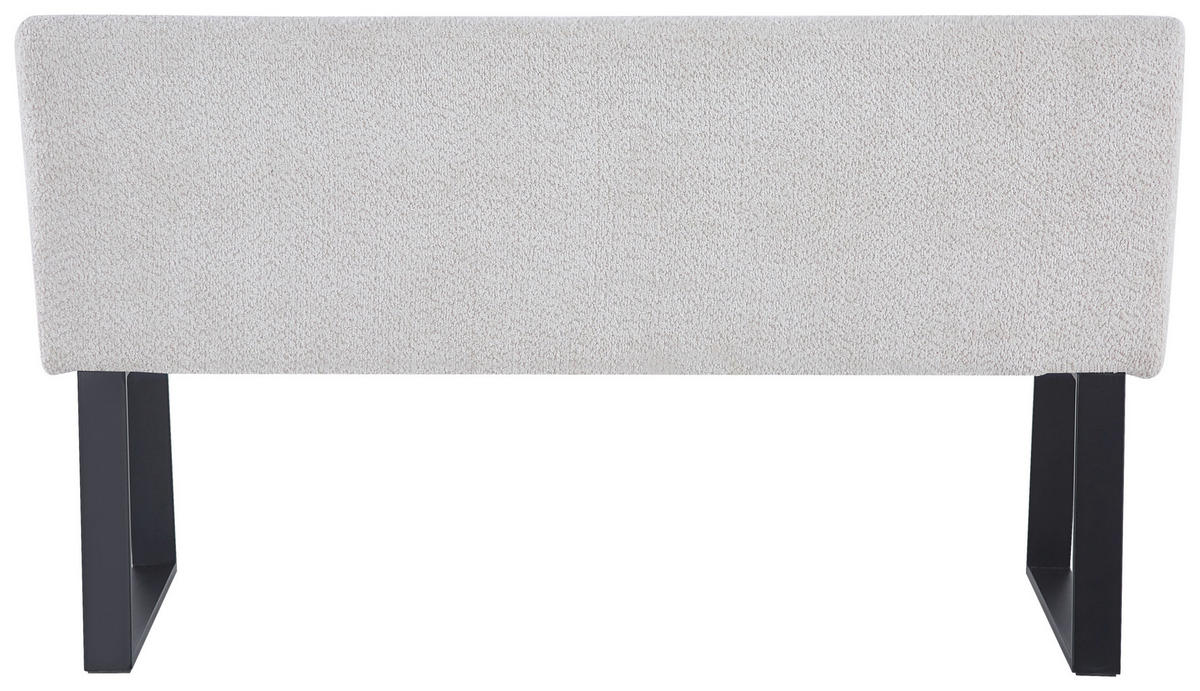 SITZBANK in Metall, Textil Beige  - Beige/Schwarz, KONVENTIONELL, Textil/Metall (140/83/61cm) - MID.YOU