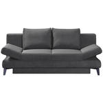 SCHLAFSOFA Cord Anthrazit  inkl. Bettkasten, Schlaffunktion, Armteilverstellung  - Anthrazit/Schwarz, Design, Textil/Metall (200/85/90cm) - Novel