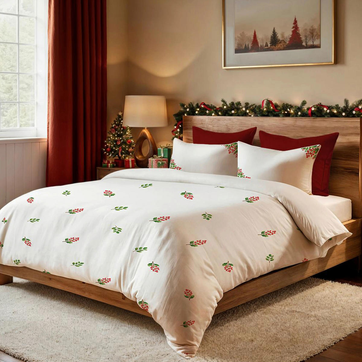 BETTWÄSCHE 155/200 cm  - Rot/Weiß, Basics, Textil (155/200cm)