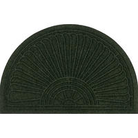 FUßMATTE 55/85 cm Halfmoon midnight green  - Grün, KONVENTIONELL, Kunststoff/Textil (55/85cm) - wash+dry