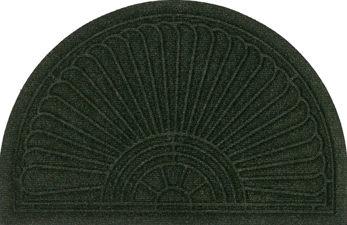 FUßMATTE 55/85 cm Halfmoon midnight green  - Grün, KONVENTIONELL, Kunststoff/Textil (55/85cm) - wash+dry