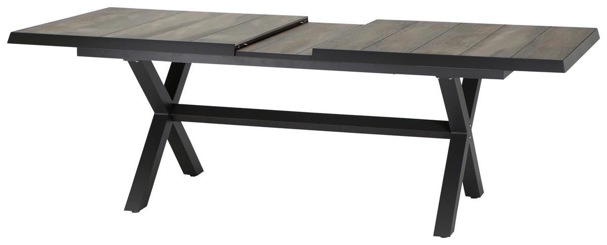 GARTENGARNITUR 7-teilig  - Grau, Basics, Keramik/Kunststoff (100/109/200cm) - Siena Garden