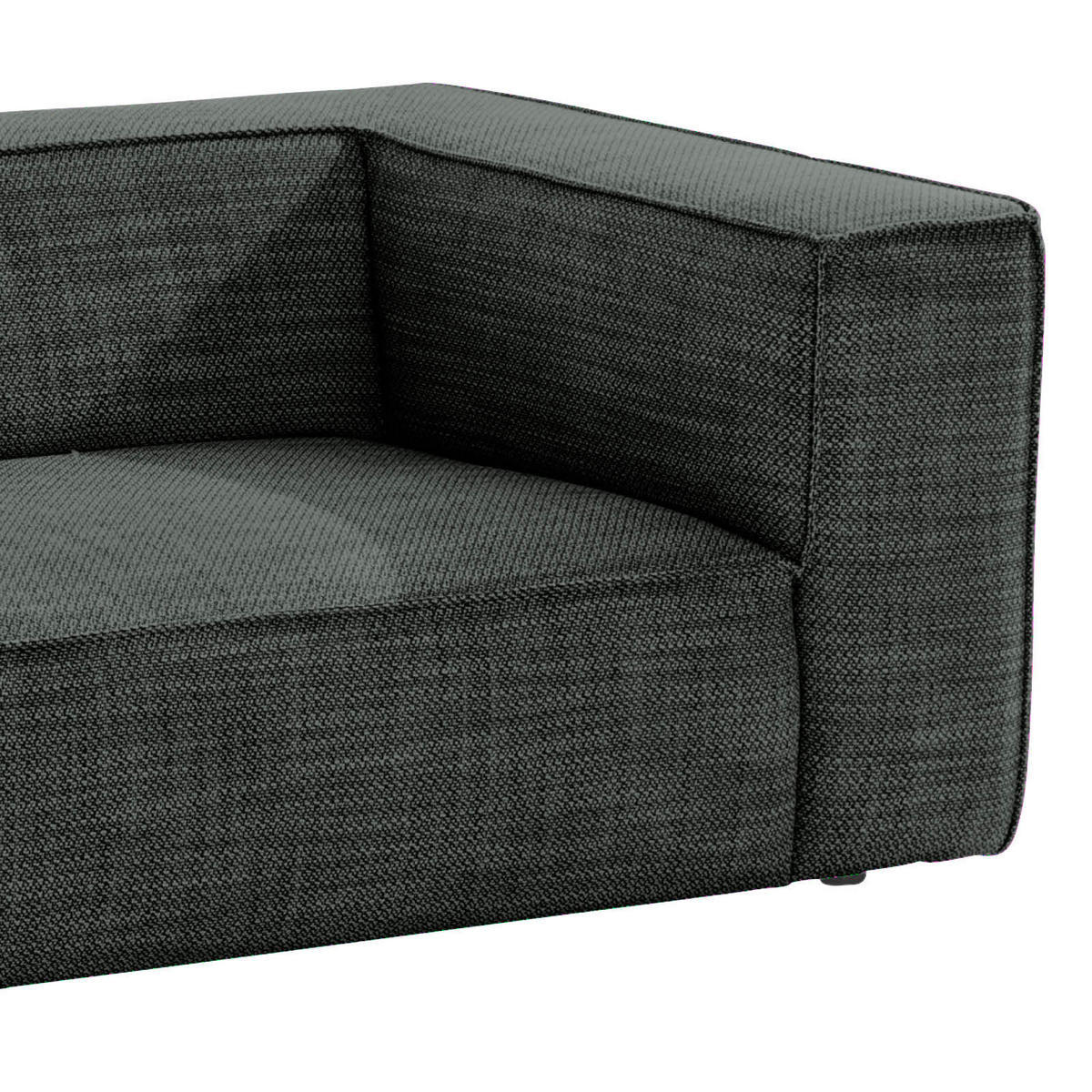TROJMIESTNA POHOVKA, textil, antracitová - čierna/antracitová, Modern, textil/plast (260/66/104cm) - W.Schillig