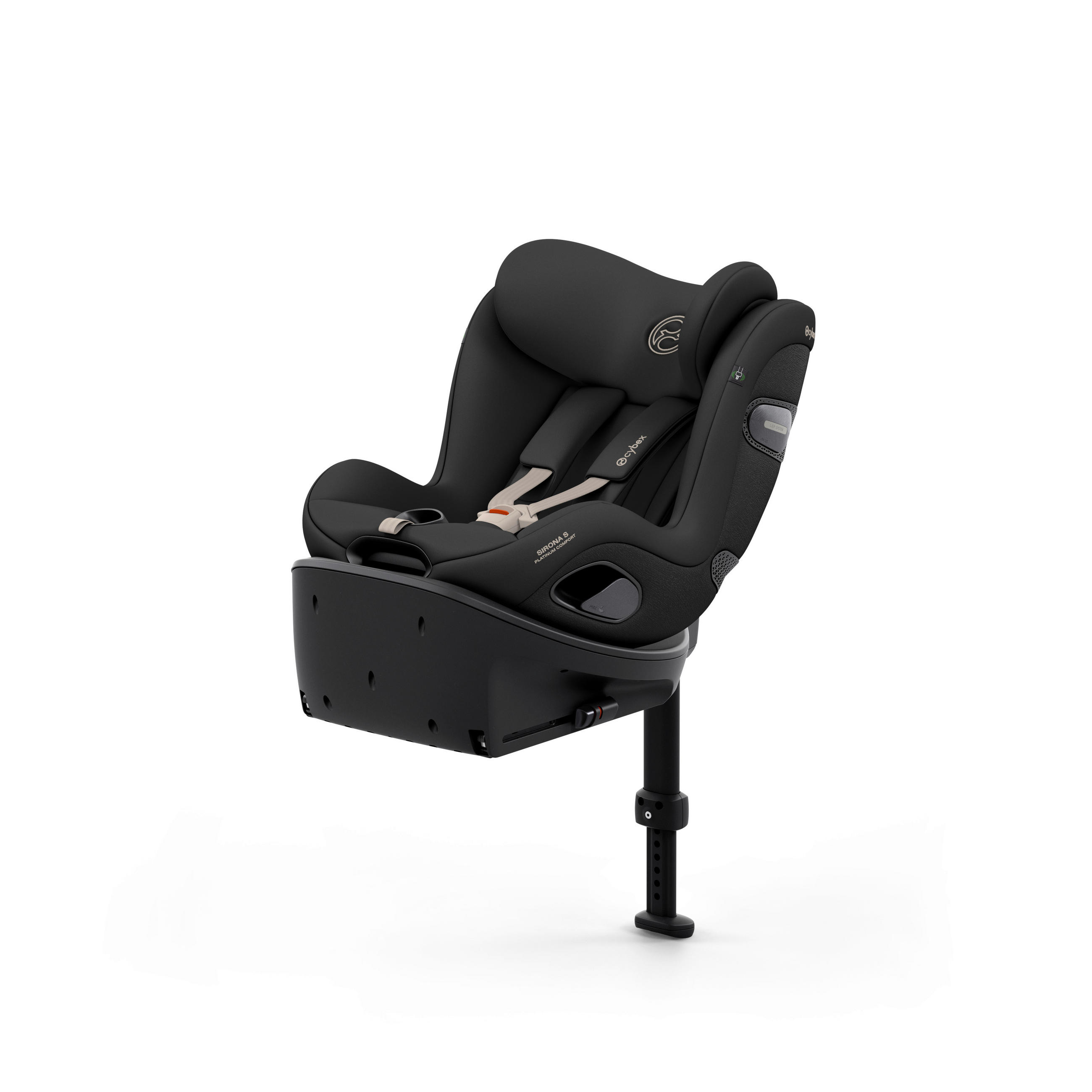 REBOARDER-KINDERSITZ Sirona Si Sepia Black  - Schwarz, Basics, Kunststoff/Textil (61/45,5/55cm) - cybex PLATINUM