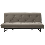 SCHLAFSOFA in Metall, Textil Hellbraun - Hellbraun/Schwarz, Design, Textil/Metall (200/86/140cm) - Innovation