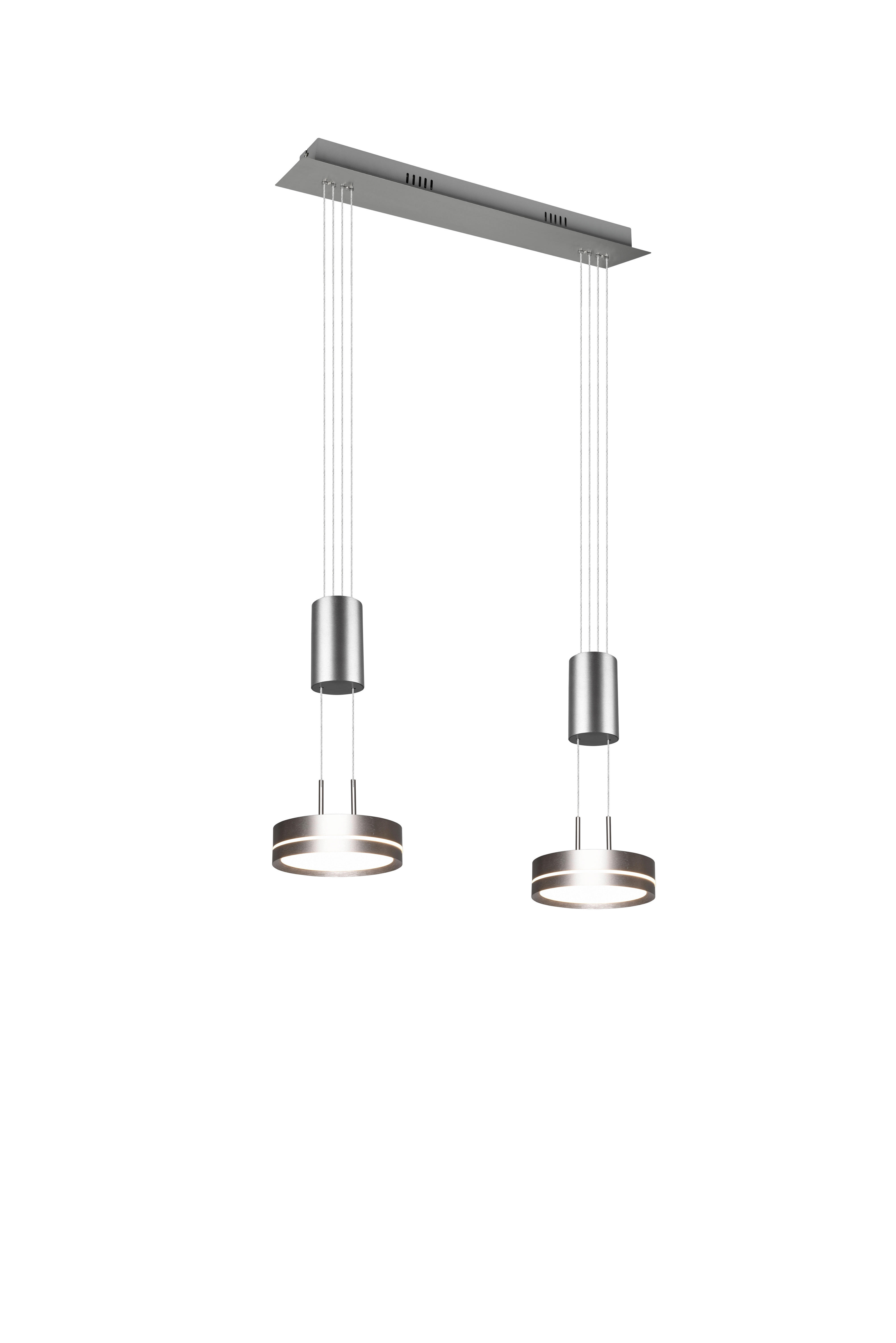 LED-HÄNGELEUCHTE 55/14/150 cm    - Nickelfarben, Basics, Metall (55/14/150cm) - Trio Leuchten