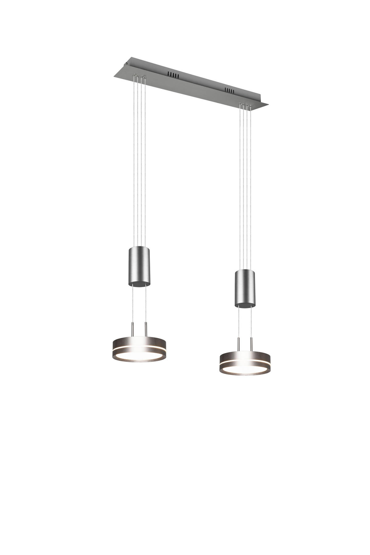LED-HÄNGELEUCHTE 55/14/150 cm    - Nickelfarben, Basics, Metall (55/14/150cm) - Trio Leuchten