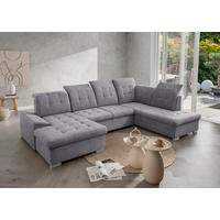 WOHNLANDSCHAFT Zira Dunkelgrau Mikrofaser  - Chromfarben/Dunkelgrau, MODERN, Kunststoff/Textil (169/330/212cm) - Livetastic