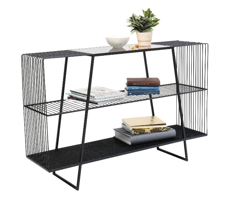 REGAL Schwarz  - Schwarz, LIFESTYLE, Glas/Metall (120/78/32cm) - Kare-Design