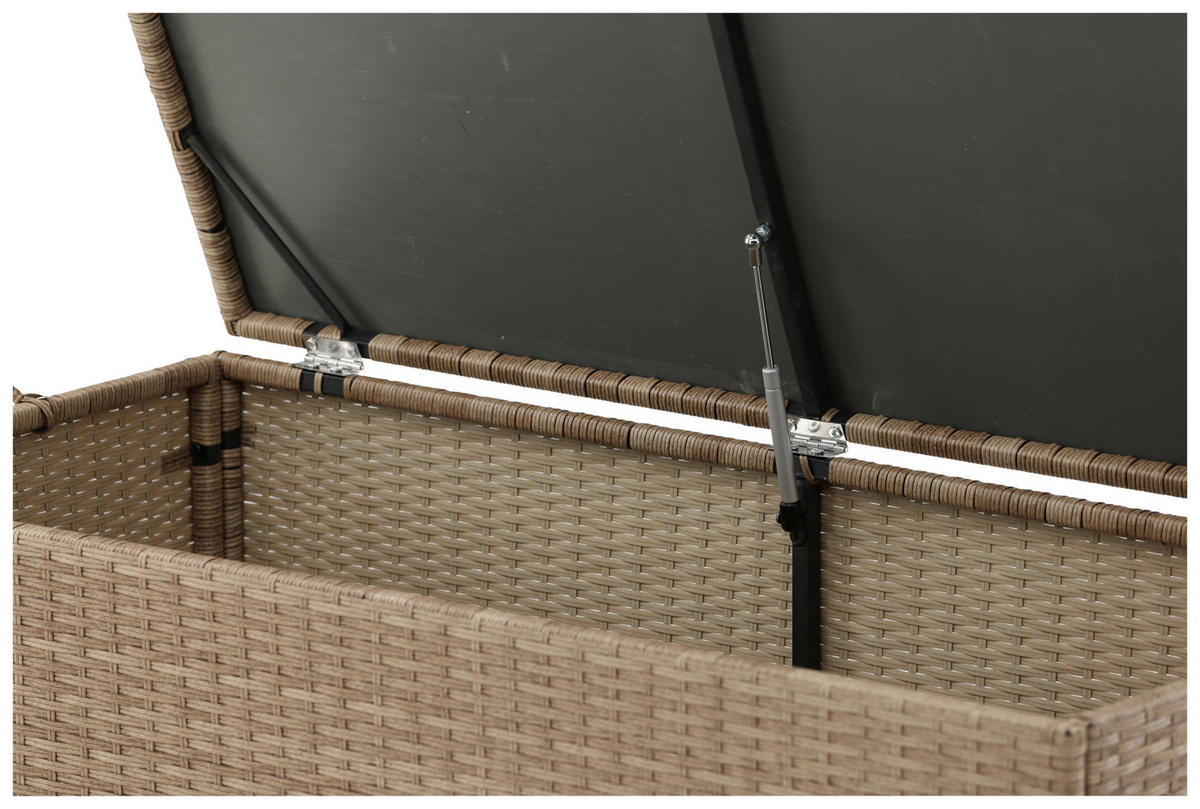 KISSENBOX 130/60/60 cm  - Hellbraun, KONVENTIONELL, Kunststoff (130/60/60cm) - Gardenson