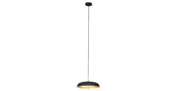 HÄNGELEUCHTE 38/150 cm - Goldfarben/Schwarz, KONVENTIONELL, Metall (38/150cm) - Novel