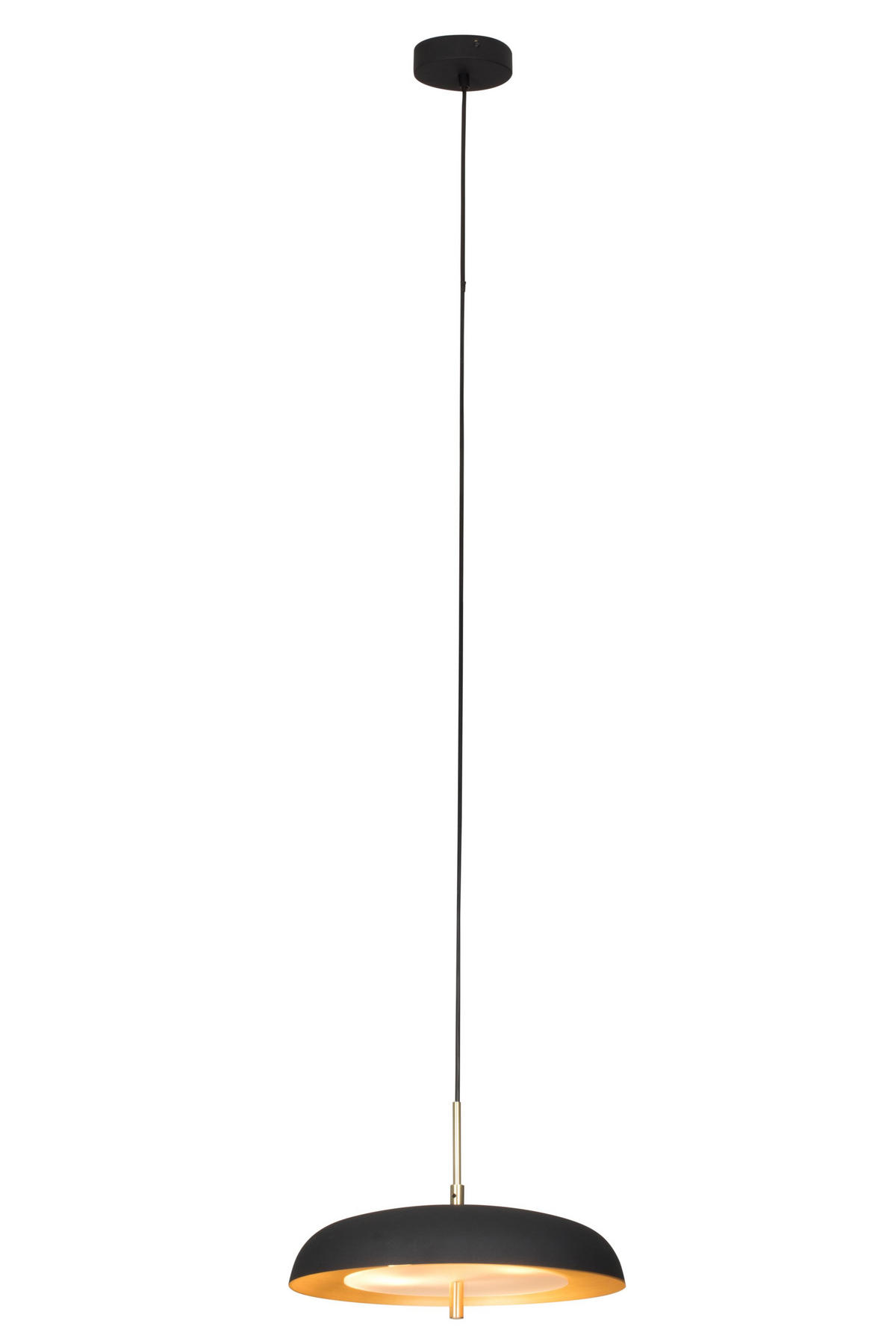 ZÁVĚSNÉ SVÍTIDLO, 38/150 cm  - černá/barvy zlata, Konvenční, kov (38/150cm) - Novel