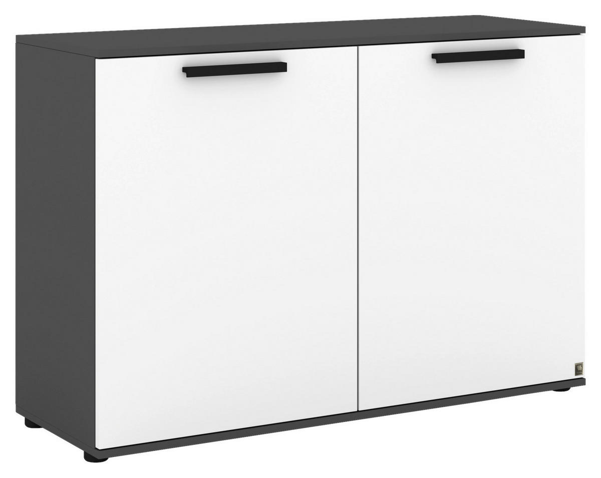 SIDEBOARD  120/82,5/46 cm  - Dunkelgrau/Anthrazit, Design, Holzwerkstoff/Kunststoff (120/82,5/46cm) - Musterring