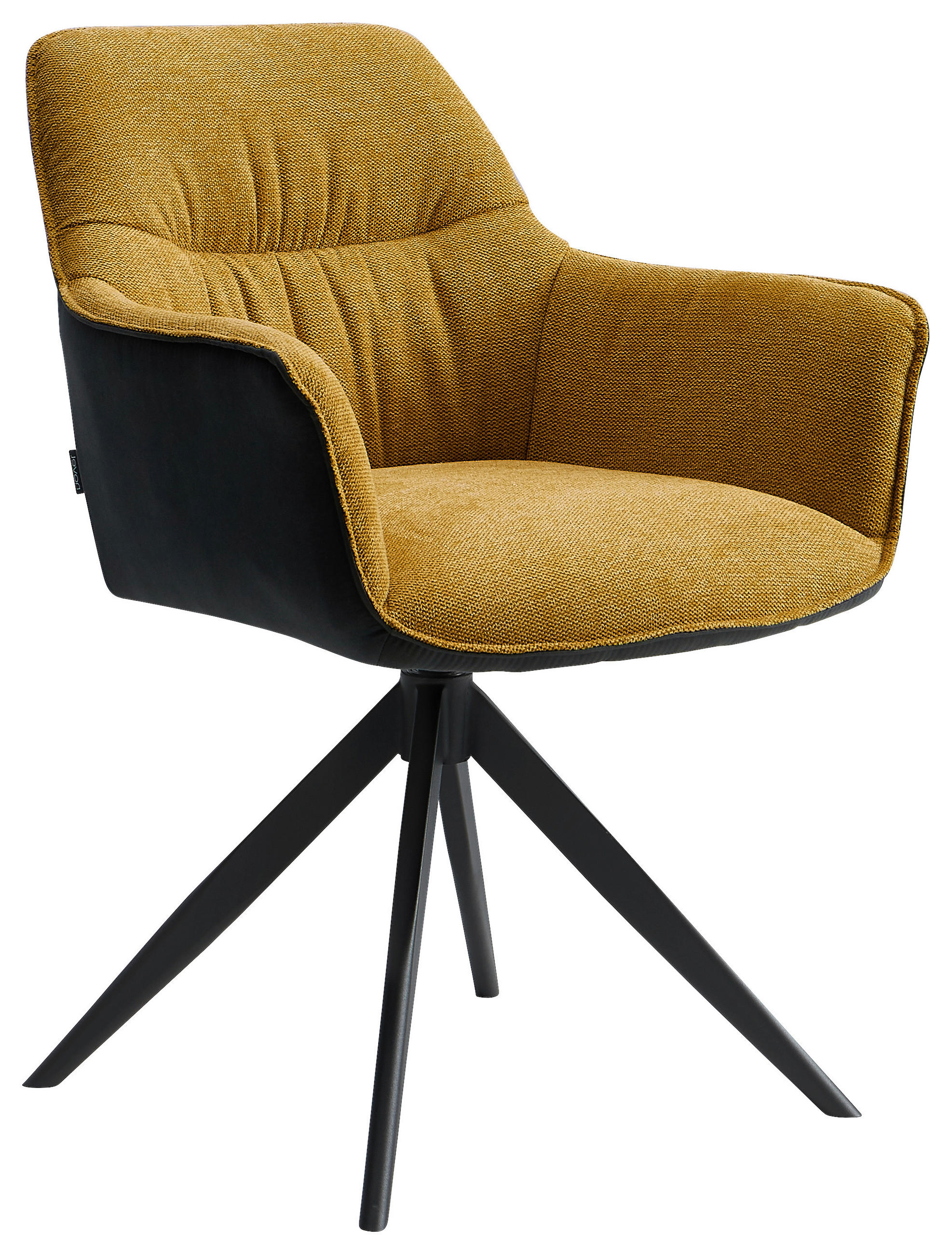 Novel ŽIDLE S PODRUČKAMI, železo, tkaná látka, antracitová, žlutá, černá