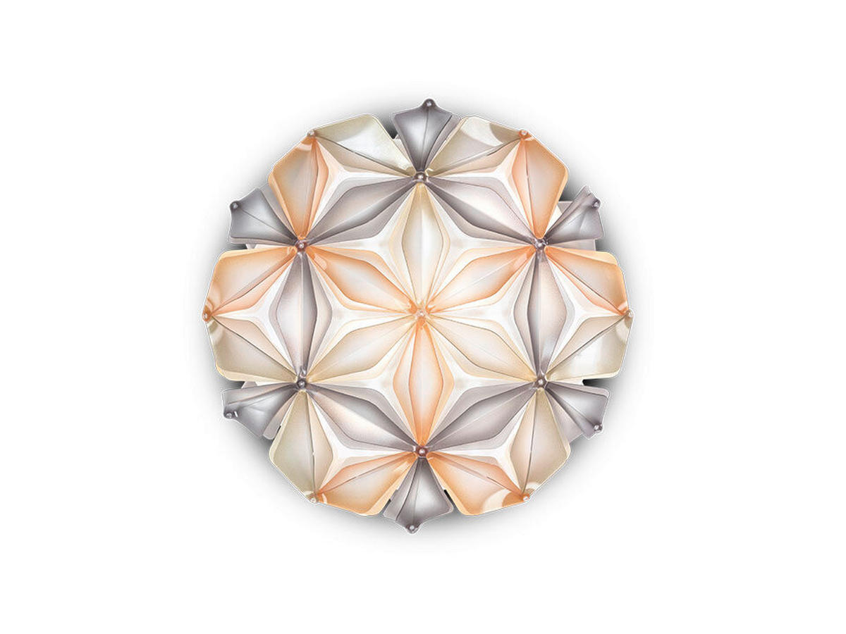 DECKENLEUCHTE La Vie 47/50/19 cm   - Transparent/Beige, Design, Kunststoff (47/50/19cm) - Slamp