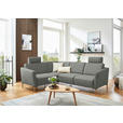 ECKSOFA  in Flachgewebe Graugrün  189/236 cm  - Eichefarben/Graugrün, Design, Holz/Textil (189/236cm) - Valnatura