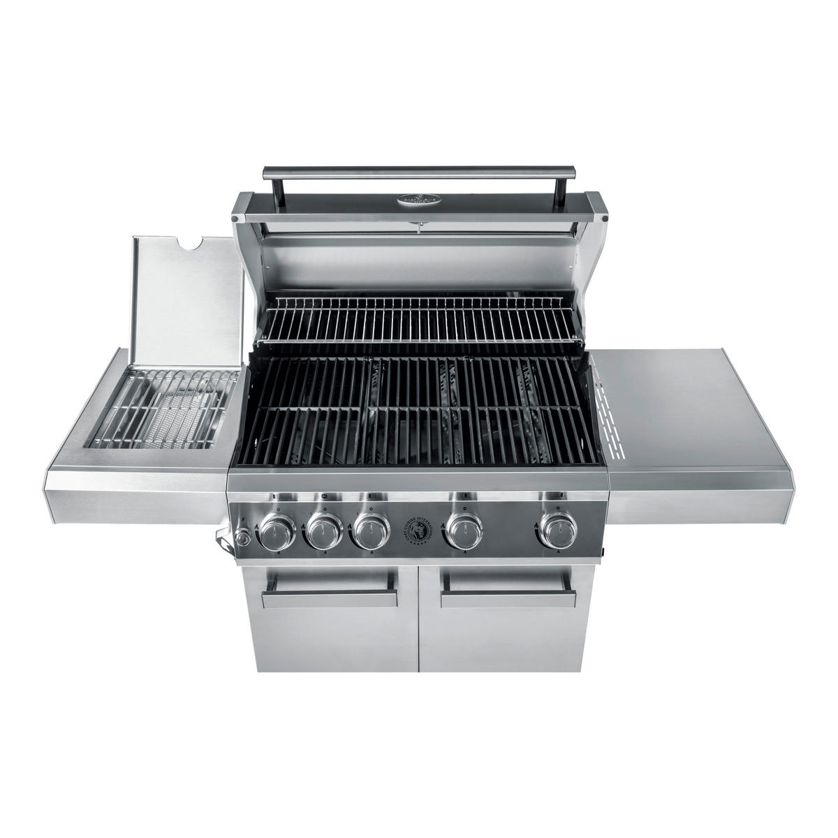 GASGRILL Edelstahlfarben BBQ  - Edelstahlfarben, Basics, Metall (80/87/62.5cm) - CHEF CUISINE