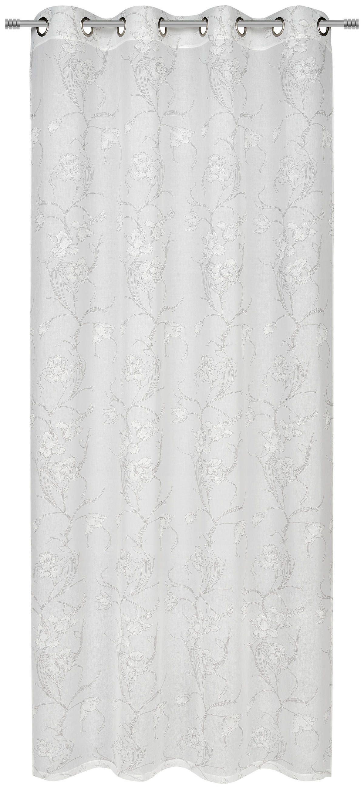 RINGLIS FÜGGÖNY részben áttetsző  - fehér/szürke, Design, textil (135/245cm) - Esposa