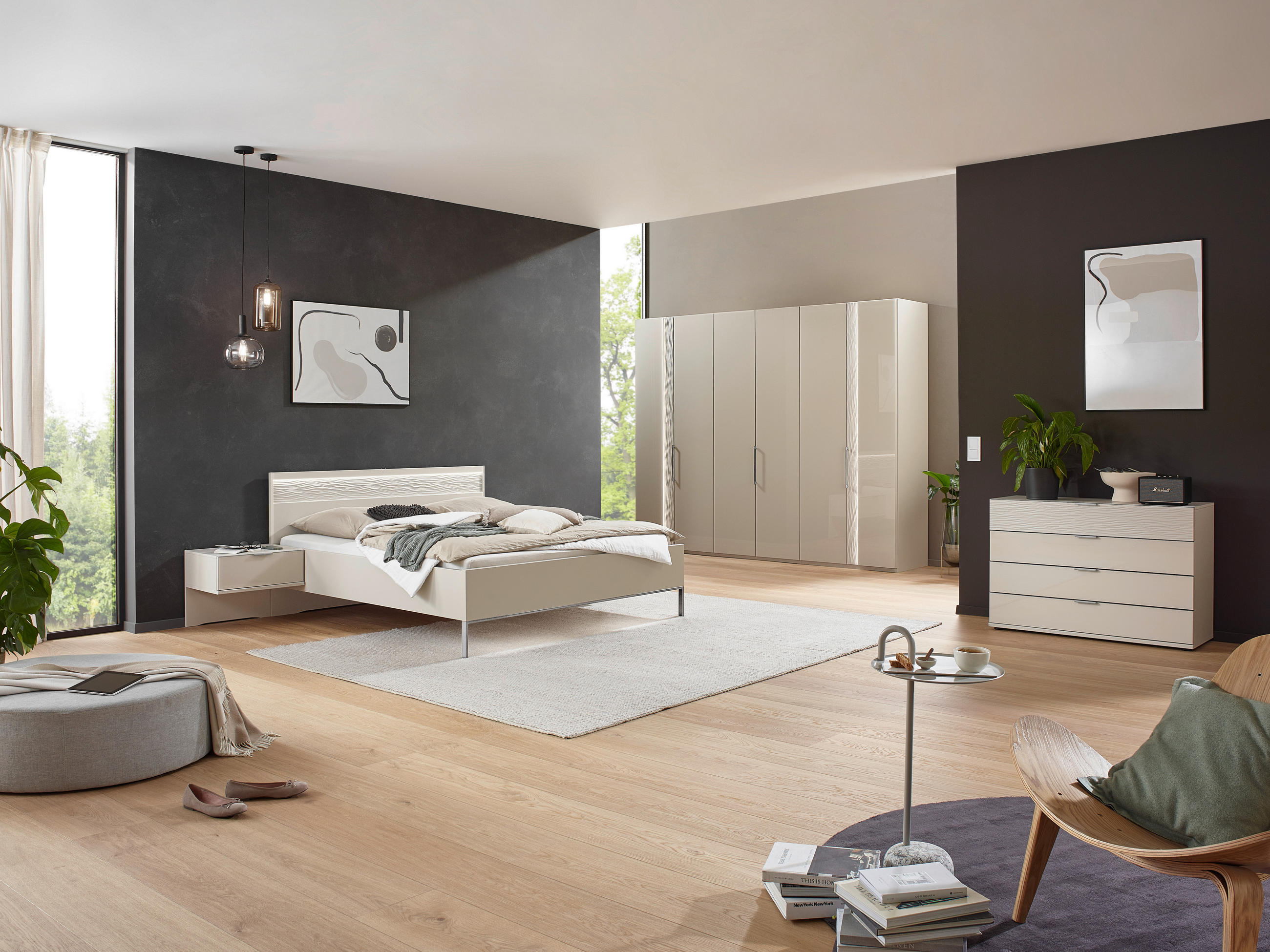 BETTANLAGE - Champagner, Design, Glas (180/200cm) - Dieter Knoll