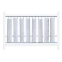 ZAŠTITNA OGRADICA ZA KREVET   - bijela/plava, Basics, tekstil (27/56cm)