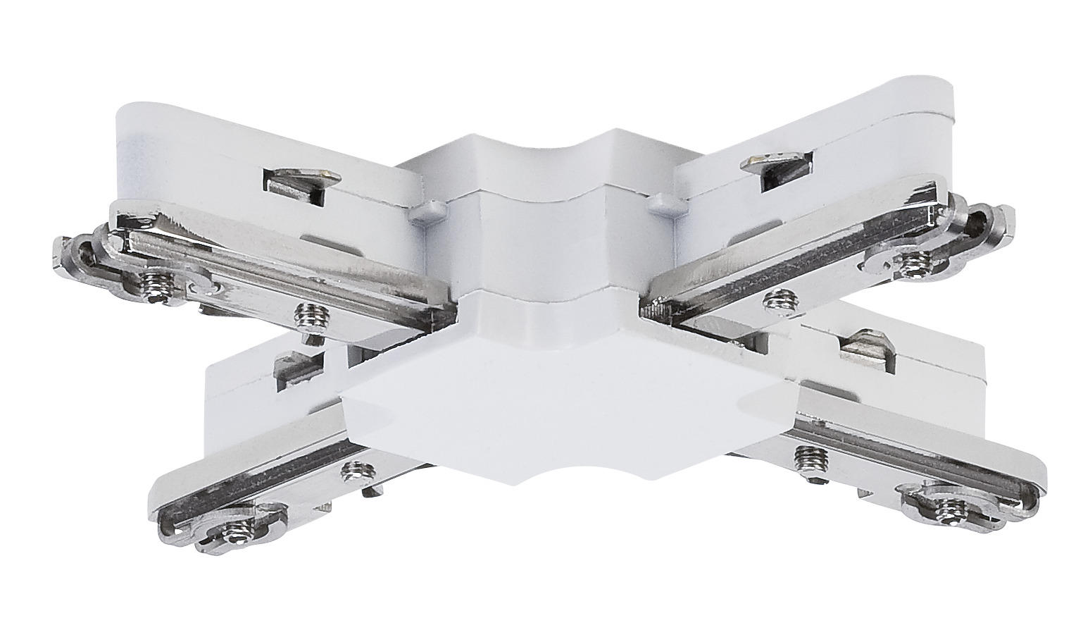 SCHIENENSYSTEM-VERBINDER - Weiß, Design, Kunststoff/Metall (10,4/1,8/10,4cm) - Paulmann