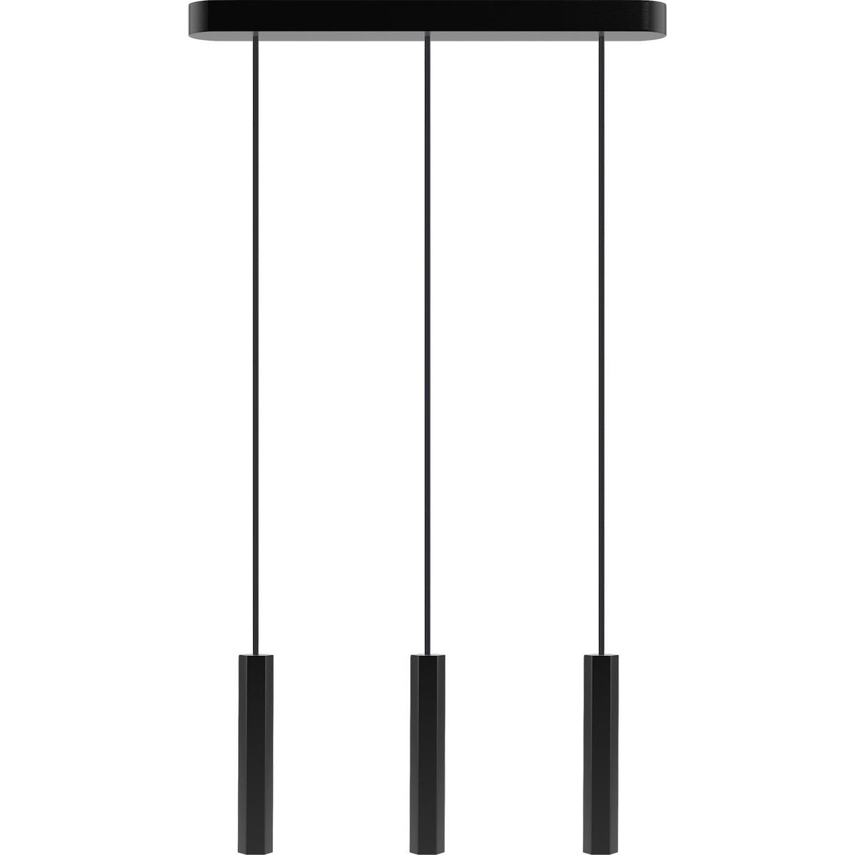 ZÁVĚSNÉ SVÍTIDLO, 52/3.4/150 cm  - černá, Design, dřevo (52/3.4/150cm)