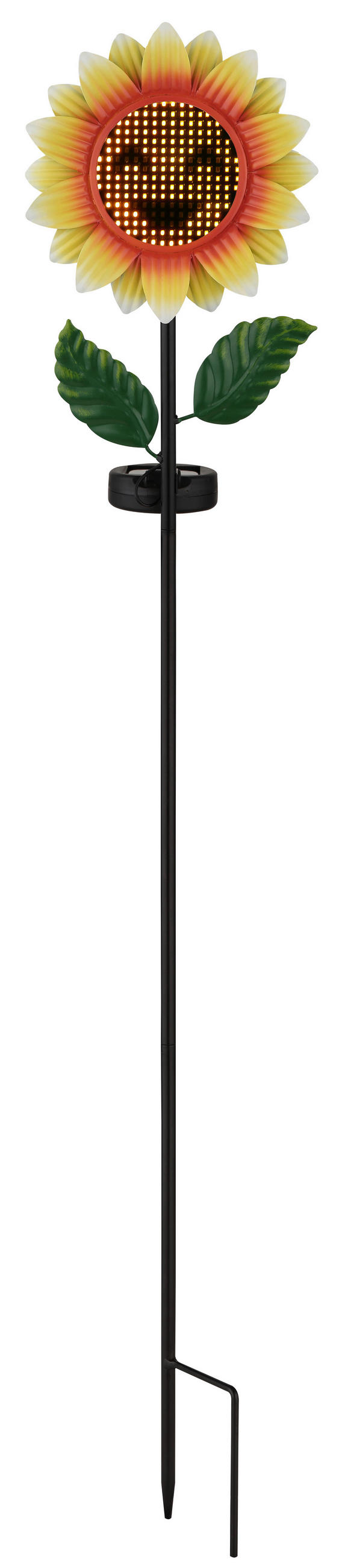 SOLARLEUCHTE Coralie 19/6/100 cm  - Gelb/Schwarz, Design, Kunststoff/Metall (19/6/100cm) - Globo
