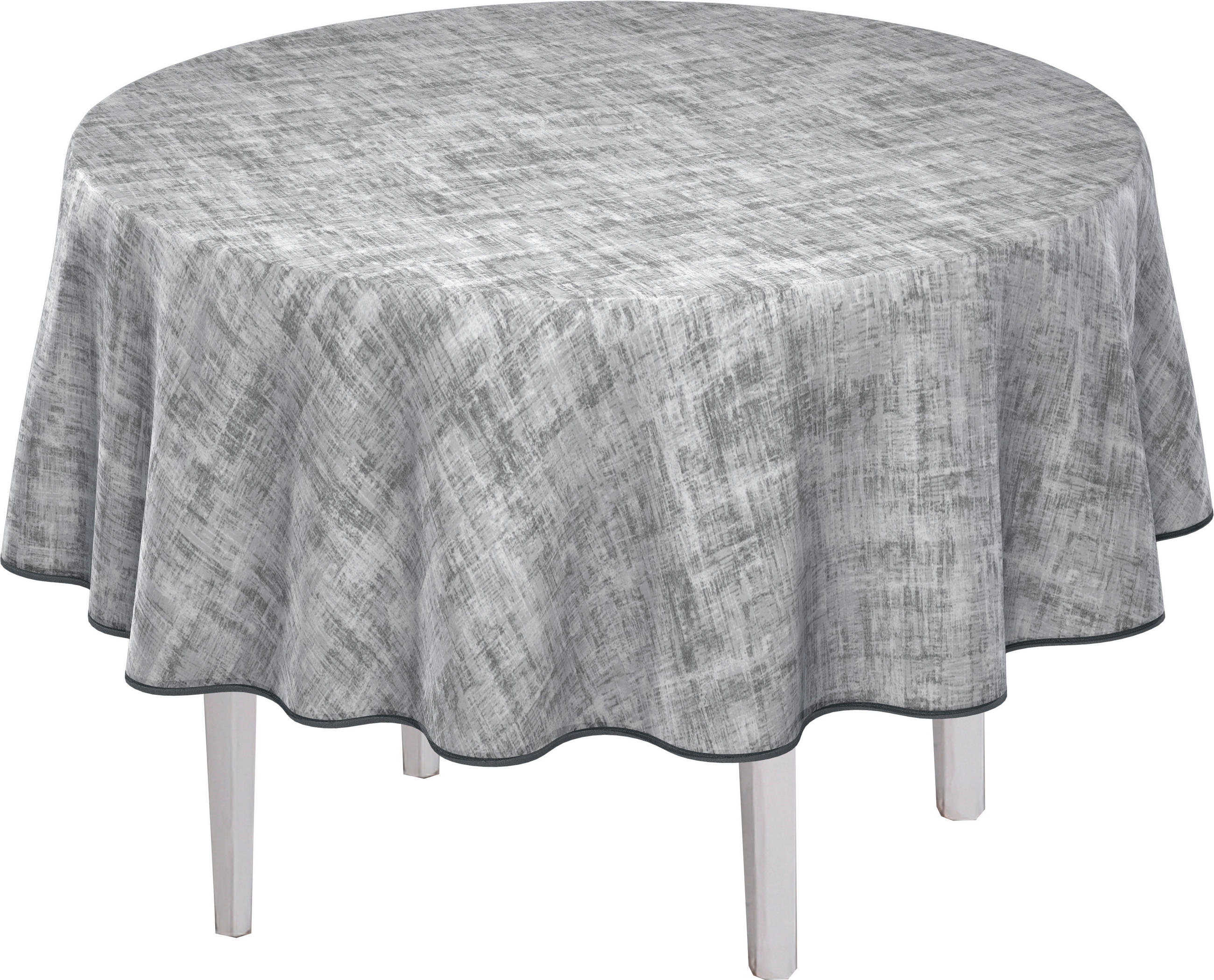 TISCHDECKE WALL ART 140 cm  - Grau, Basics, Textil (140cm) - Peyer Syntex