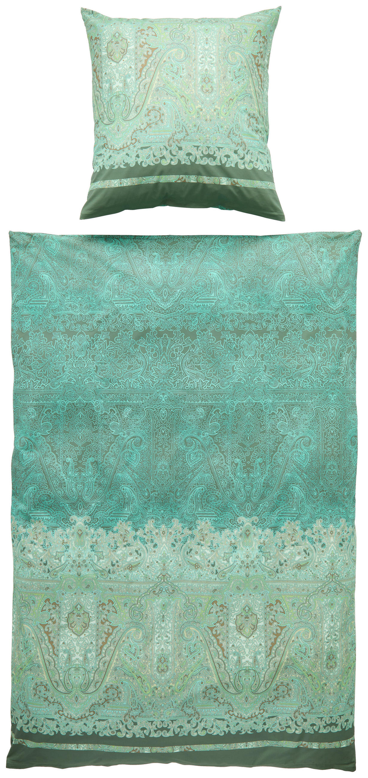 BETTWÄSCHE Satin 135/200 cm  - Waldgrün, KONVENTIONELL, Textil (135/200cm) - Bassetti