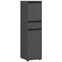 MIDISCHRANK 33/121/34 cm  - Graphitfarben/Schwarz, MODERN, Holzwerkstoff/Metall (33/121/34cm) - Germania