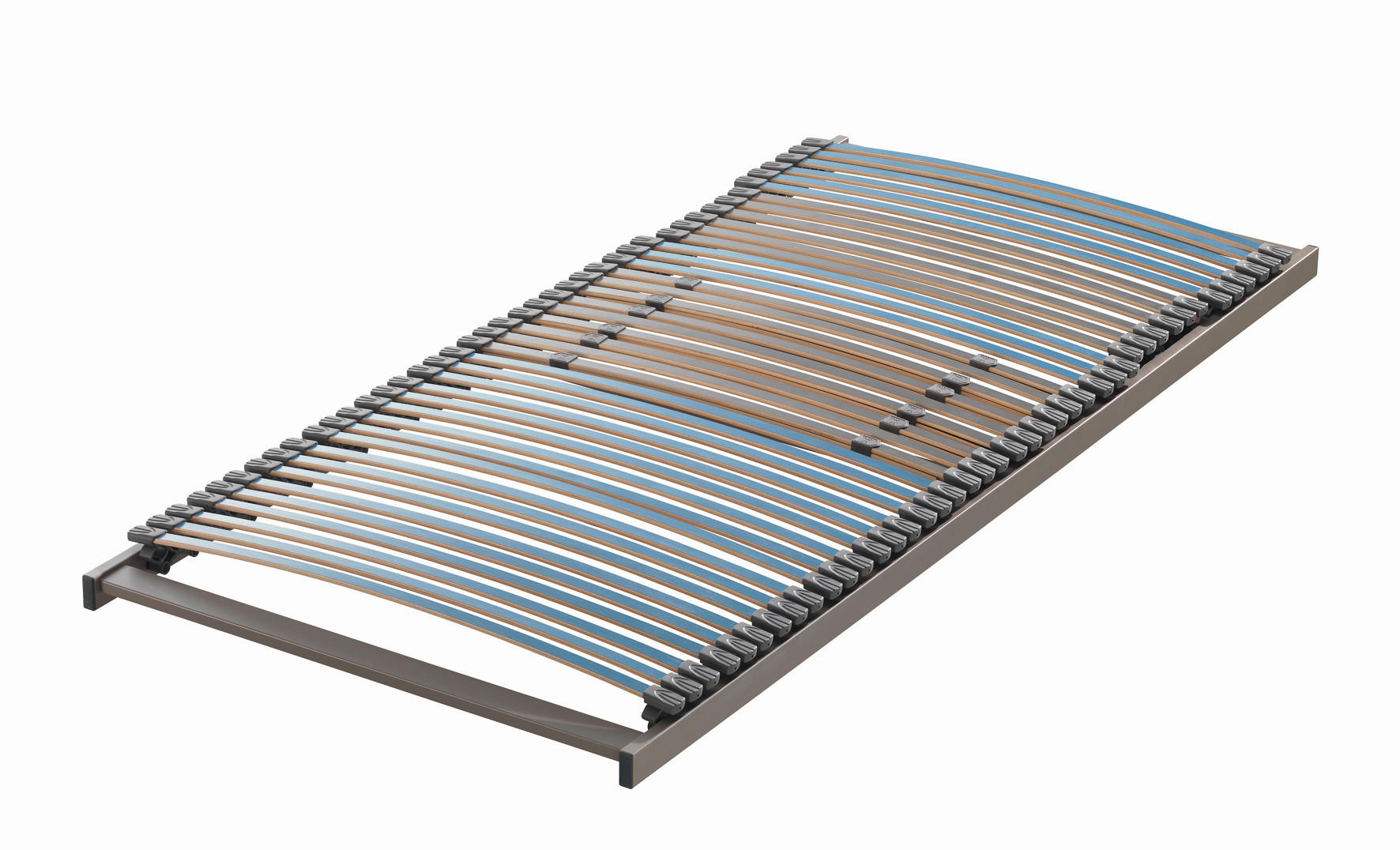 LATTENROST 90/200 cm Mittelzone verstellbar, Buche  - Blau/Braun, Basics, Holz (90/200cm) - Dieter Knoll