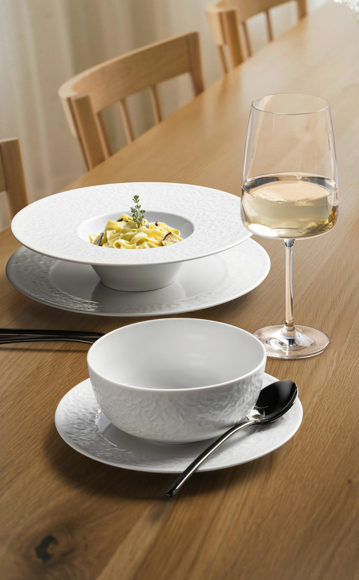 KOMBISERVICE 16-teilig  - Weiss Hochglanz, Keramik (10,311kg)