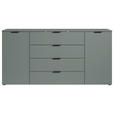 SIDEBOARD  in 180/90/40 cm  - Salbeigrün/Schwarz, Basics, Holzwerkstoff/Kunststoff (180/90/40cm) - Carryhome