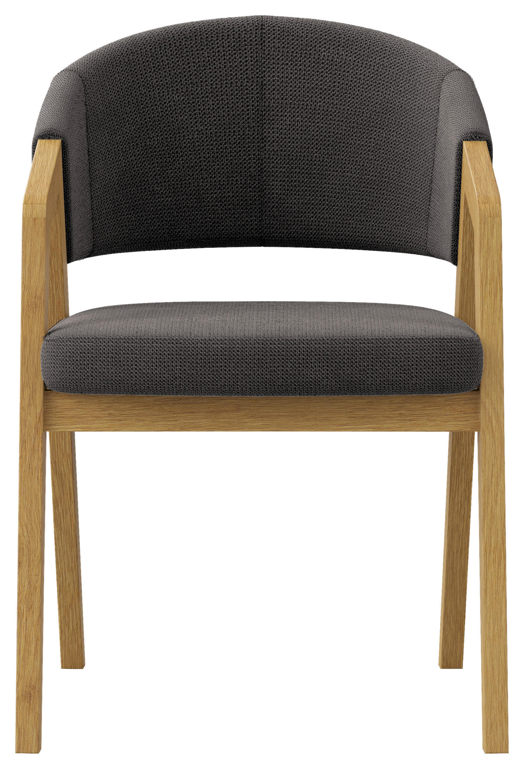 ARMLEHNSTUHL  in Mikrofaser  - Eichefarben/Schwarz, KONVENTIONELL, Holz/Textil (59/96/60cm) - Carryhome