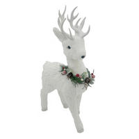 DÍSZ ŐZ - fehér, Lifestyle, műanyag/textil (28/12/51cm) - X-Mas