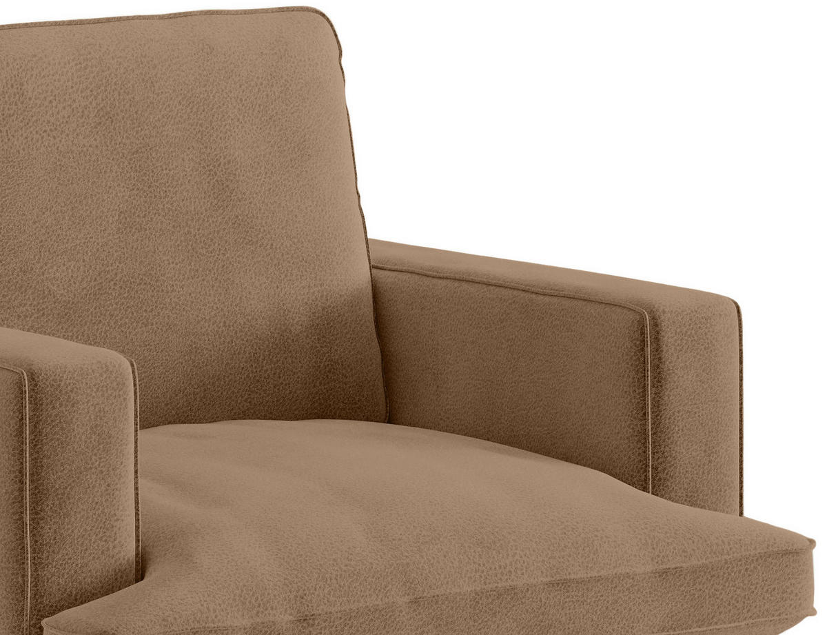 SEDACÍ SESTAVA, textil, hnědá - černá/hnědá, Design, kov/textil (250/202cm) - Livetastic