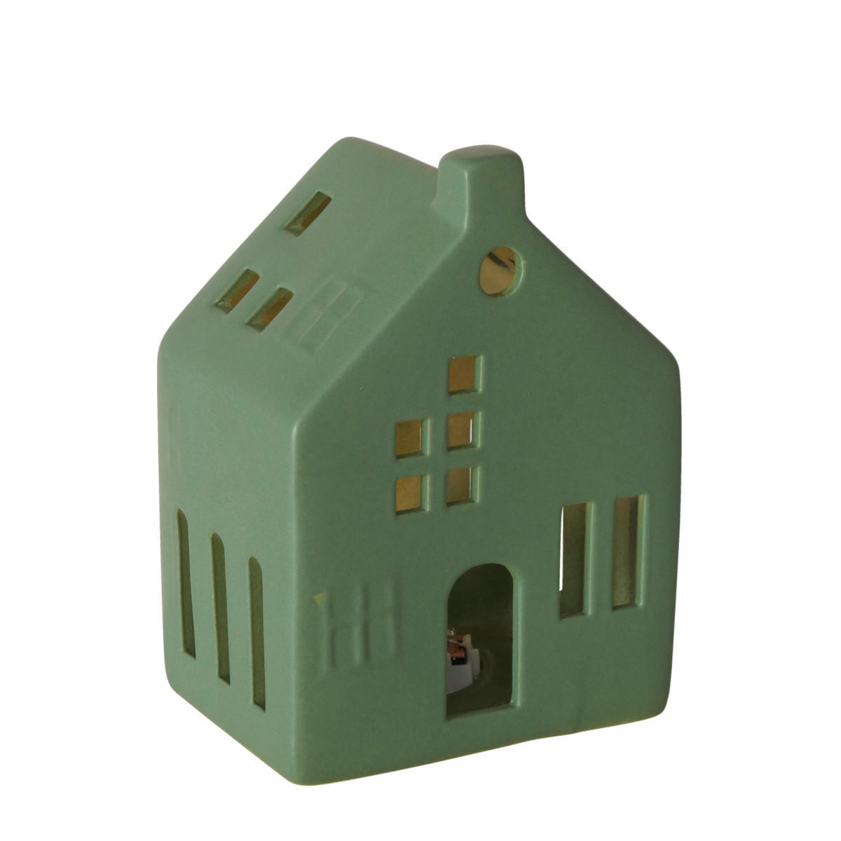 DEKOHAUS  - Grün, Basics, Keramik (10/7,5/14cm) - Boltze Home