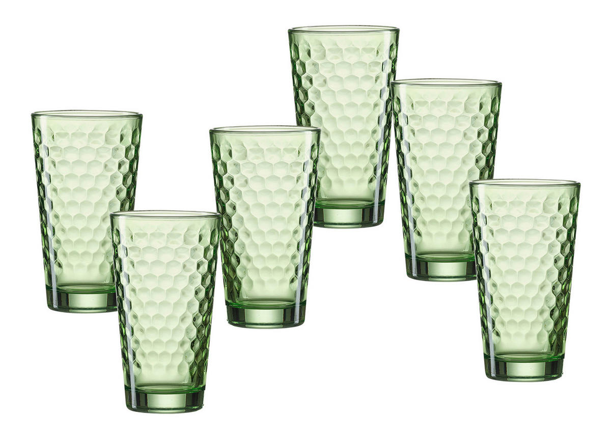 GLÄSERSET Favo  4-teilig  - Grün, KONVENTIONELL, Glas (400ml) - Ritzenhoff Breker