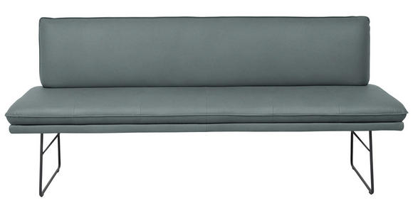 SITZBANK in Metall, Textil Schwarz, Graublau  - Graublau/Schwarz, Design, Textil/Metall (195/87/65cm) - Dieter Knoll