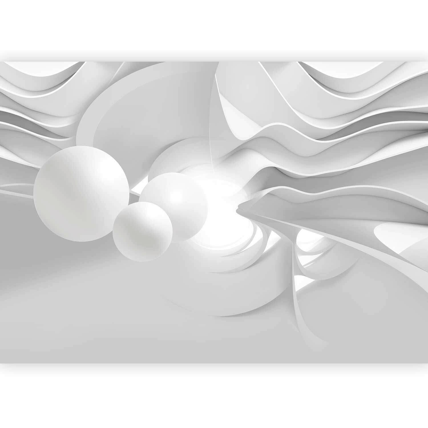 FOTOTAPETE  - Hellgrau/Weiß, LIFESTYLE, Textil (350/245cm) - artgeist